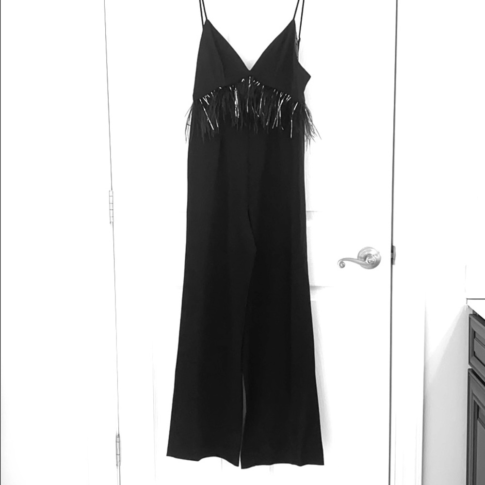 HP⭐️ Intermix Feather Jumpsuit! NEVER WORN :)